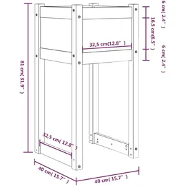 vidaXL Pflanzkübel 40 x 40 x 81 cm Honigbraun