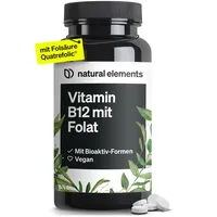 Natural Elements Vitamin B12 – 180 vegane Tabletten für