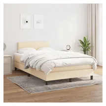 vidaXL Boxspringbett 120 x 200 cm Creme