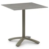 Idimex MASA Gartentisch 70 x 70 x 74 cm Champagner/Beige