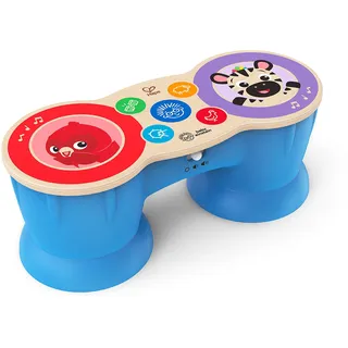 Baby Einstein 12610 Hape Upbeat Tunes Magic Touch Holztrommel, Musikspielzeug aus Holz, mit 6 Melodien, mehrfarbig