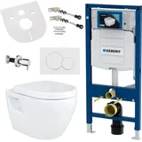 Geberit Hänge Wand WC mit WC-Sitz Weiß spülrandlos