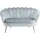 SalesFever Couch Samt 2-Sitzer Hellgrau