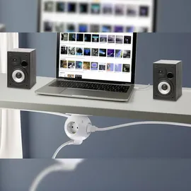 Sygonix Steckdosenleiste 1,40 m Weiß 1 St.