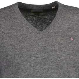 GANT Strickpullover V-Neck Grau 3XL