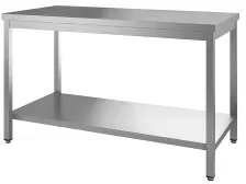Gastro-Inox Edelstahl Arbeitstisch, Tiefe 700 mm 301.106 , Maße: (L x T x H) 1200 x 700 x 880 mm, mit Grundboden
