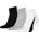 Kurzsocken 3 Paar Schwarz/Weiß/Grau 35-38