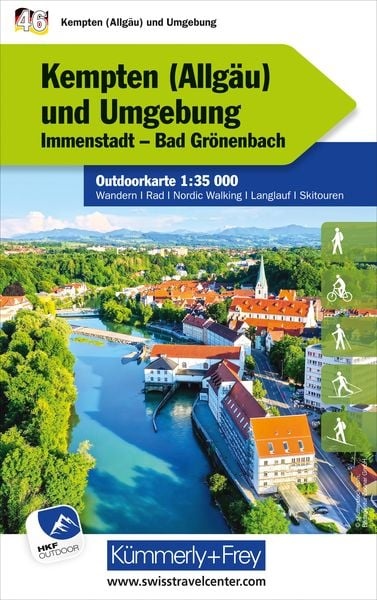 Kempten (Allgäu) und Umgebung Immenstadt, Bad Grönenbach, Nr. 46 Outdoorkarte Deutschland 1:35 000