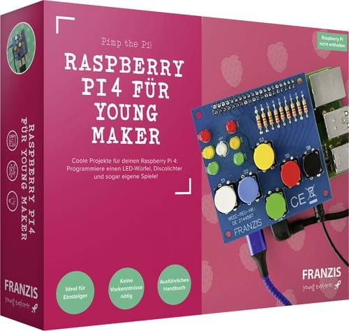 Franzis Verlag 67126 Programmieren, Raspberry Pi Programmierplatine ab 14 Jahre