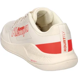 Kempa Hallen-Sport-Schuhe Kourtfly Three W in beige/fluo rot | Gr.: 7