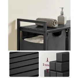 VASAGLE Wäschesortierer grau, schwarz