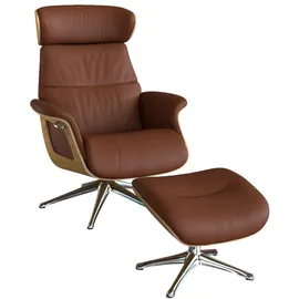 flexlux Relaxsessel Clement 83 x 112 x 125 cm Braun mit Kopfverstellung