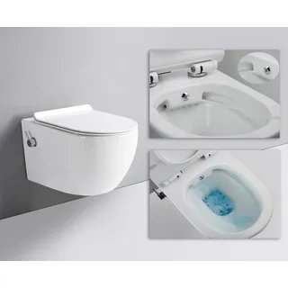 GD Glasdeals - spülrandloses taharet Dusch wc inkl. Armatur und Soft-Close Sitz