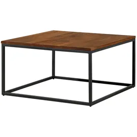 Massivmoebel24 Couchtisch Wildeiche Beige 80 x 43 x 80 cm