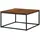 Massivmoebel24 Couchtisch Wildeiche Beige 80 x 43 x 80 cm