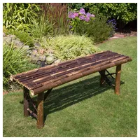 Homestyle4u 1032, Gartenbank Holz, Holzbank Braun Bambus, 120 cm