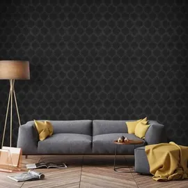 Superfresco Easy Vliestapete Geo Hexagon 10 m x 52 cm 1 St Schwarz