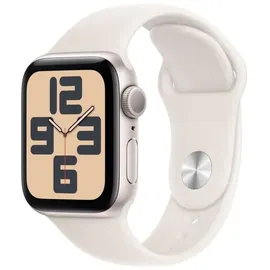 Apple Watch SE 2024 GPS 40 mm Aluminiumgehäuse Polarstern, Sportarmband Polarstern S/M