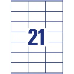 Avery Zweckform Adressetiketten ultragrip 70x41mm weiß VE=210 Etiketten