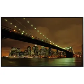 Papermoon Infrarotheizung Brooklyn Bridge bei Nacht 800 W bunt