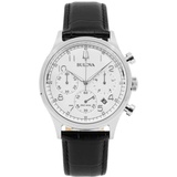 Bulova 96B354 Classic Chronograph Herrenuhr 43mm 3ATM - Schwarz/Silber