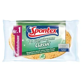 Spontex Tuchschwamm Classic, super saugstarke Tuchschwämme, universell einsetzbar (1 x 3er Pack)