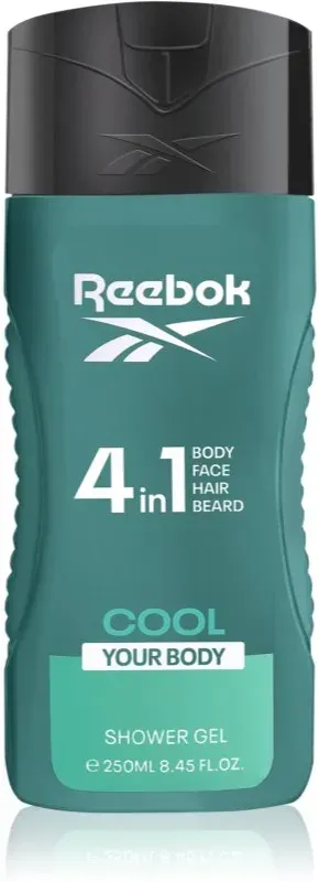 Reebok Cool Your Body erfrischendes Duschgel 4 in 1 für Herren 250 ml