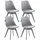 CLP 4er Set Linares Kunststoff & Farbe: grau/grau