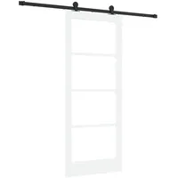 vidaXL Schiebetür ORKDAL Weiß und Schwarz 83 x 202 cm 3332026