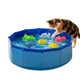 Welpenpool Faltbar – 30x10cm Tragbarer Haustierbedarf, Reißfester Outdoor Hundepool, Hochfeste Robuste Hundebadewannen | Kompaktes Klappbares Badebecken Planschbecken für Zuhause Draußen Garten