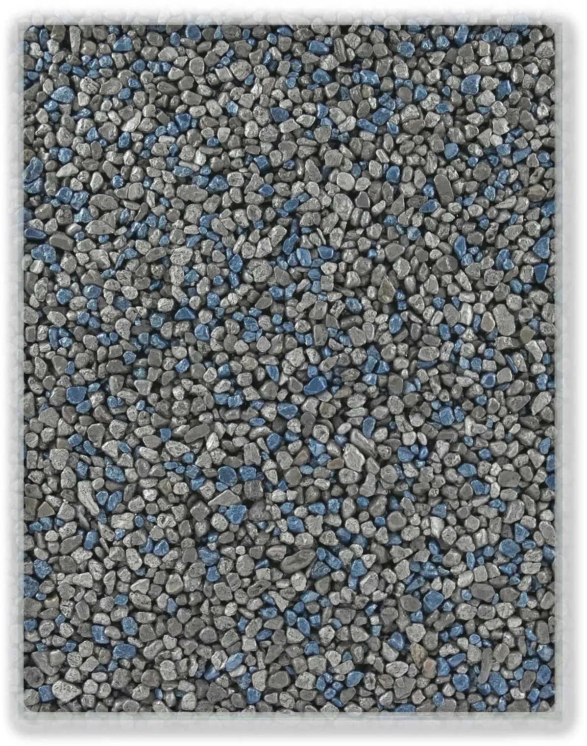 Terralith Farbmuster Metallic Steinteppich -metallic mix 207-, Körnung: mittel (4-6 mm)