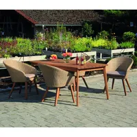 Acamp Gartenmöbel-Set Atacama, 5-teilig, Hellbraun, Braun