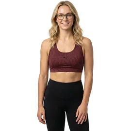 Puma 4keeps Bra Padded Ribbon Stripe Print Ruby Shimmer XS