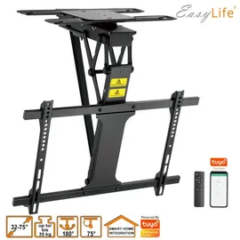 Easy Life EasyLife TV Deckenhalter Smart Home elektrisch drehbar und schwenkbar 32 bis 75 Zoll VESA 600x400 Schwarz