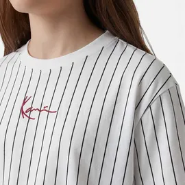 Karl Kani Small Signature Essential Pinstripe Tee Junior weiß