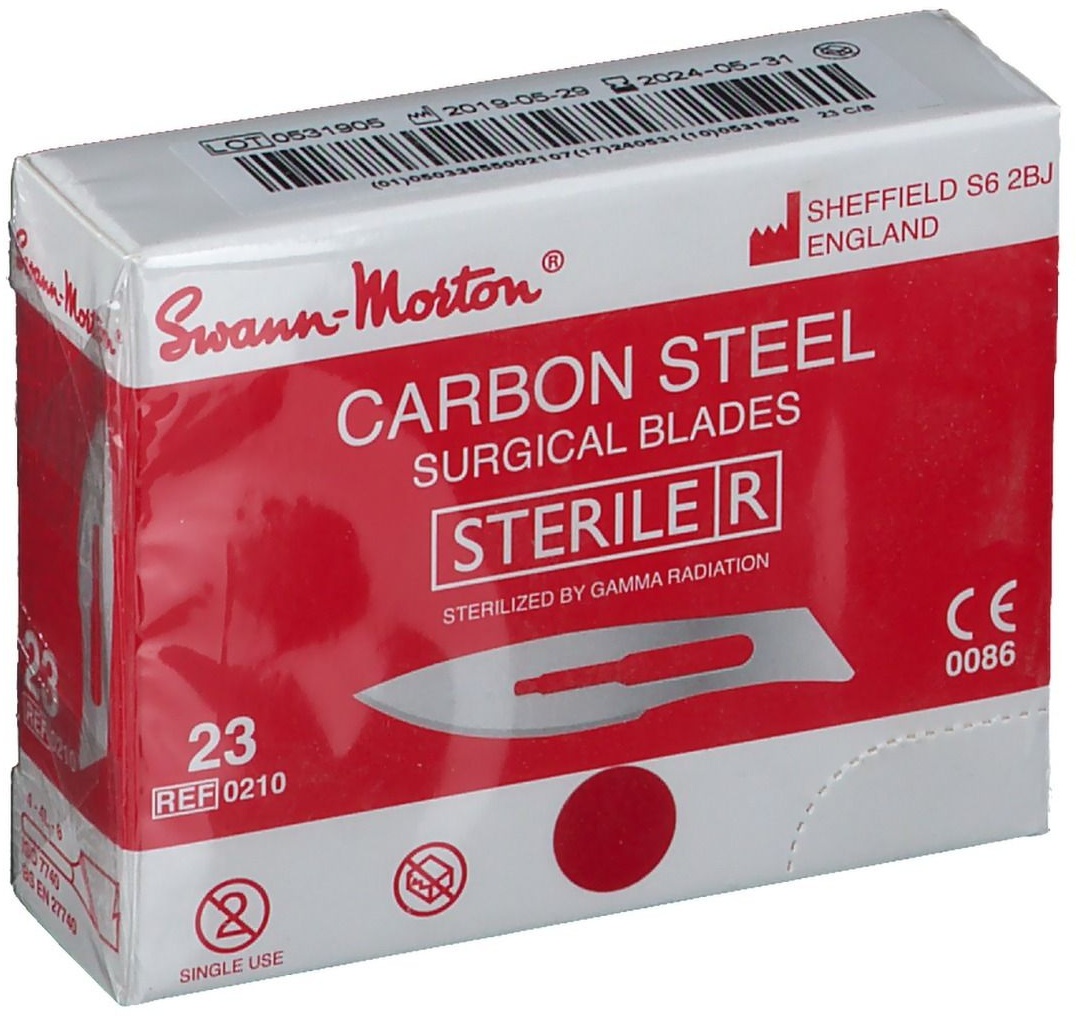 Swann-Morton® Chirurgische Skalpellklinge Nr. 23 steril