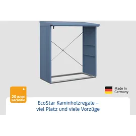 Hörmann Kaminholzregal Trend-V Typ 2 Metall 181 x 103 x 198 cm taubenblau