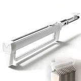 Kleiderstange Ausziehbar Schrank 30cm, Ausziehbare Kleiderstange Schrankstange Teleskopstange Schrankauszug mit Dämpfung Kleiderbügel für Hosen (Weiß)