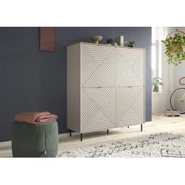 Home Affaire Highboard RAITA 124 x 135 x 40 cm Beige