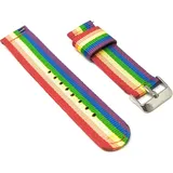 system-s Armband 20 mm aus Nylon für Samsung Galaxy Watch 4 Smartwatch in Regenbogen