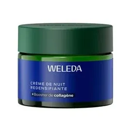Weleda Bio Festigende Nachtpflege Blauer Enzian & Edelweiß - Naturkosmetik Anti Aging Gesichtscreme/Feuchtigkeitscreme mindert Falten/Pigmentflecken & aktiviert die Zellerneuerung (vegan, 40ml)