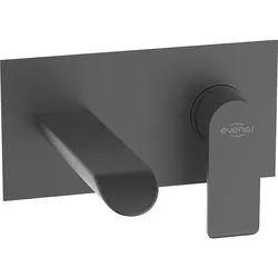 Unterputz-Wand-Waschtischmischer Malvinas (Ausführung: Wand-Waschtischmischer Malvinas mit Klickerventil Graphite)