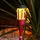 MARELIDA LED Solar Gartenfackel Bambus simulierter Flammeneffekt pink Solarfackel Garten