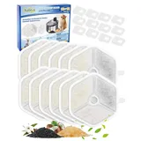 Haliya 12 Ersatzfilter für Oneisall 4L Katzenbrunnen Edelstahl, Filter Zubehör für Katzen Trinkbrunnen Kabellos, mit 12 Pumpenfiltersatz (12+12)