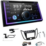 JVC KW-DB95BT Autoradio Bluetooth DAB+ für Ford C-Max ab 2010 matt schwarz