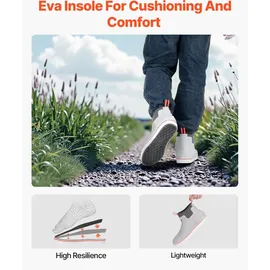 Vevor Knöchelstiefel, Regenstiefel, rutschfeste Gummi-Arbeitsschuhe für den Außenbereich, isolierte Schlammstiefel, ideal zum Wandern, Angeln, Jagen oder für die Gartenarbeit Größe 11 US