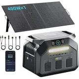 IEE P1800 Tragbare Powerstation mit 400W Solarpanel, 1024Wh LFP Batterie Backup mit 2x1800W AC Ausgäng, Schnellladung von 0-80% in 40 Mins Solar Generator, für Camping, Reise, Hausgebrauch