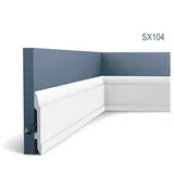 Orac DECOR SX104 LUXXUS Sockelleiste Profilleiste Kabelschutz Boden-Leiste 2 m 200 cm x 14,8 cm x 1,7 cm Weiß