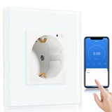 BSEED WLAN Smart Steckdose 16A mit Strommessung,1 Fach Intelligente Steckdose mit Verbrauchsmessung und Energiekosten-Messer,arbeitet mit Amazon Alexa,Google Home,Timerfunktion Weiß