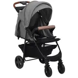 vidaXL 2-in-1 Kinderwagen Hellgrau Stahl